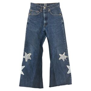 Rokit Originals Priscilla Wide Leg with Star Appliqué Jeans UK Size 8 US 4